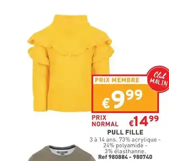 Trafic Pull fille offre