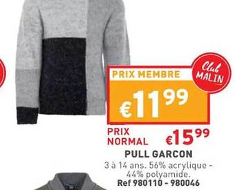 Trafic Pull garçon offre