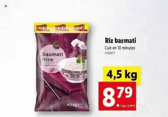 Lidl Riz basmati offre