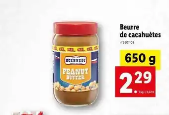 Beurre de cacahuètes mcennedy