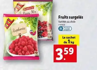 Lidl Fruits surgelés freshona offre