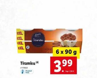 Lidl Tiramisu offre