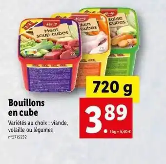Lidl Bouillons en cube offre