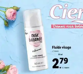 Lidl Fluide visage rose balance offre