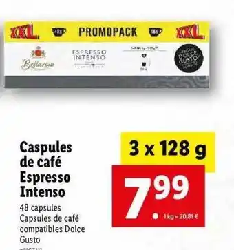 Lidl Capsules de café espresso intenso offre
