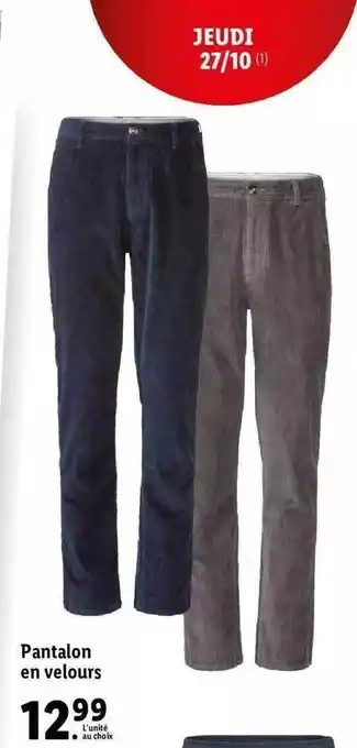 Lidl Pantalon en velours offre