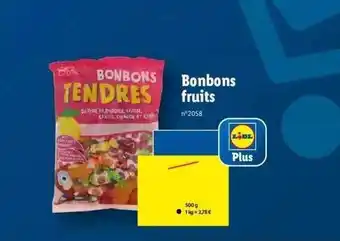 Lidl Bonbons fruits offre