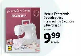 Lidl Livre «j'apprends à coudre avec ma machine à coudre silvercrest» offre