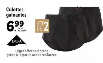 Culottes gainantes