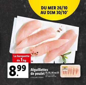 Lidl Aiguillettes de poulet offre