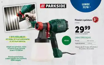 Lidl Pistolet à peinture parkside offre