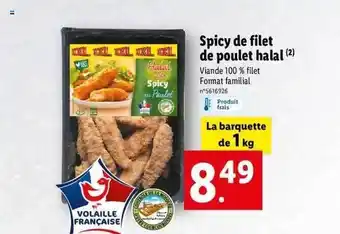 Lidl Spicy de filet de poulet halah offre