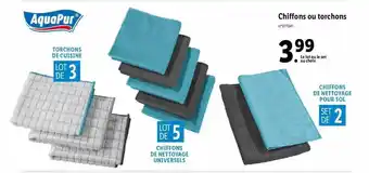 Lidl Chiffons ou torchons aquapur offre