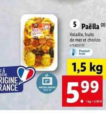 Lidl Paëlla offre