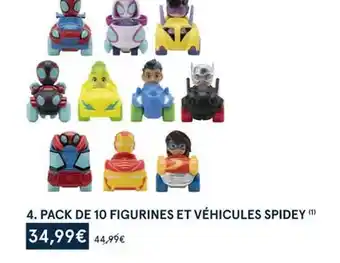 Monoprix Pack de 10 figurine et véhicules spidey offre
