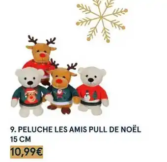 Monoprix Peluche les amis pull de noël 15 cm offre