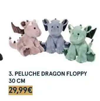 Monoprix Peluche dragon floppy 30 cm offre