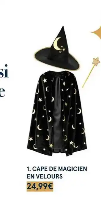 Monoprix Cape de magicien en velours offre