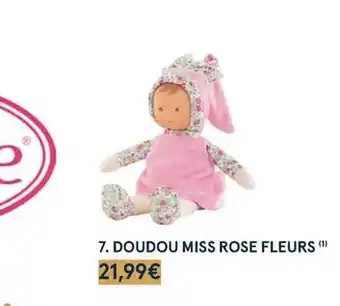 Monoprix Doudou miss rose fleurs offre