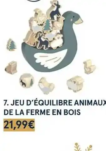 Monoprix Jeu d'équilibre animaux de la ferme en bois offre