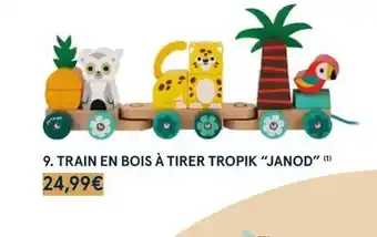 Monoprix Train en bois à tirer tropik offre