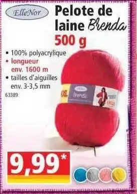 Norma Pelote de laine brenda 500 g ellenor offre