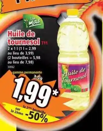 Norma Huile de tournesol t11 offre