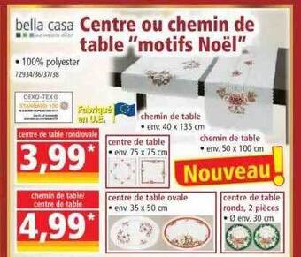 Norma Centre ou chemin de table offre