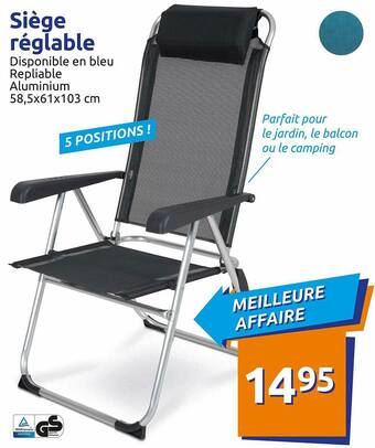 Action Siège Réglable offre