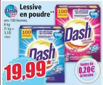 Norma Lessive en poudre dash offre