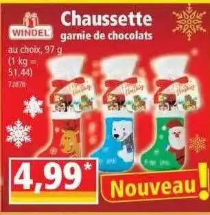 Norma Chaussette garnie de chocolats windel offre