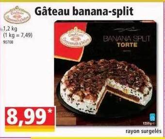 Norma Gâteau banana-split offre
