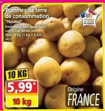 Norma Pommes de terre de consommation offre