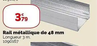 Rail métallique de 48 mm