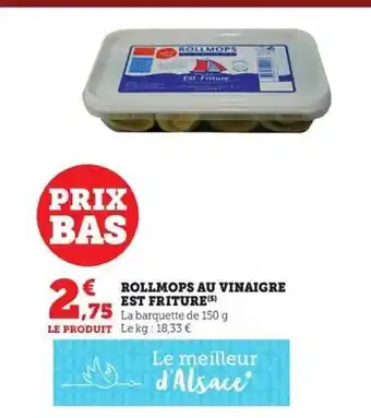 Super U Rollmops au vinaigre est friture offre