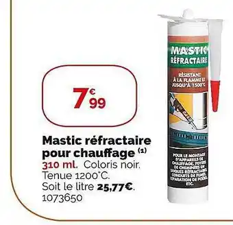 Weldom Mastic réfractaire pour chauffage offre