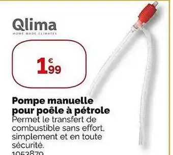 Weldom Pompe manuelle pour poêle à pétrole qlima offre
