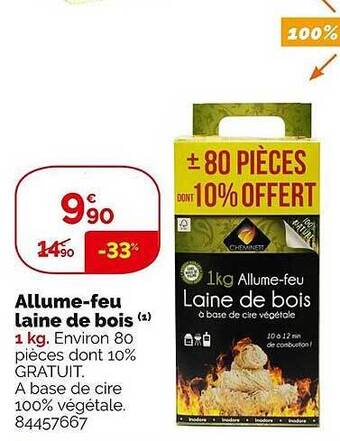 Weldom Allume-feu laine de bois offre