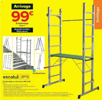 Castorama échafaudage En Aluminium Silux 90 Escalux offre