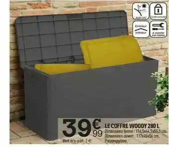 Centrakor Le Coffre Woody 280 L offre