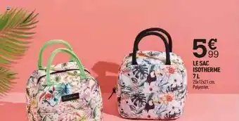 Centrakor Le Sac Isotherme 7 L offre