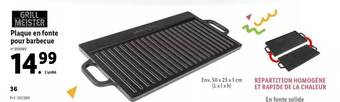 Lidl Plaque En Fonte Pour Barbecue offre