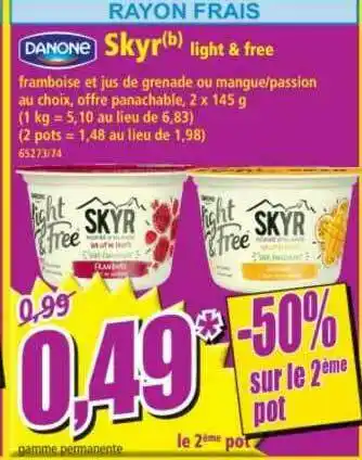 Norma Skyr Light & Free Danone offre