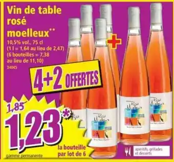 Norma Vin De Table Rosé Moelleux offre
