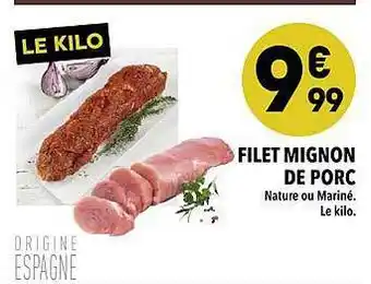Supeco Filet Mignon De Porc offre