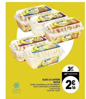 Supeco Glace La Laitière Nestlé offre
