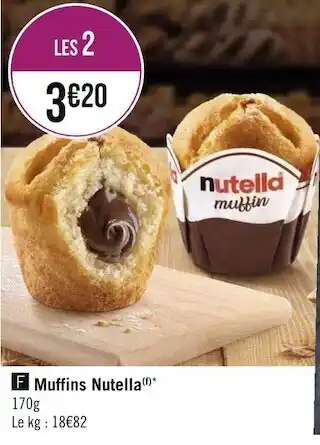 Géant Casino Muffins nutella offre