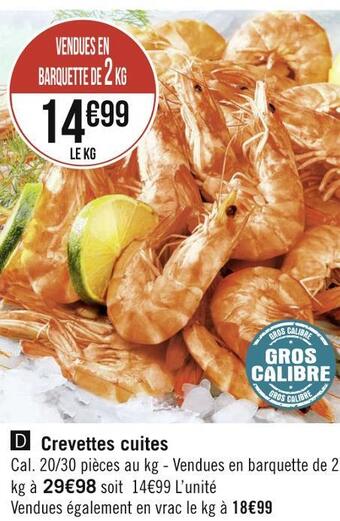 Géant Casino Crevettes cuites offre