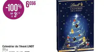 Géant Casino Lindt calendrier de l’avent offre