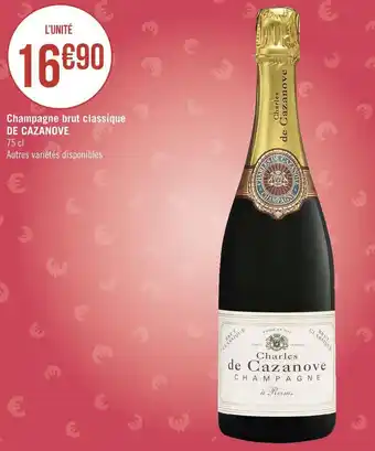 Géant Casino De cazanove champagne brut classique offre